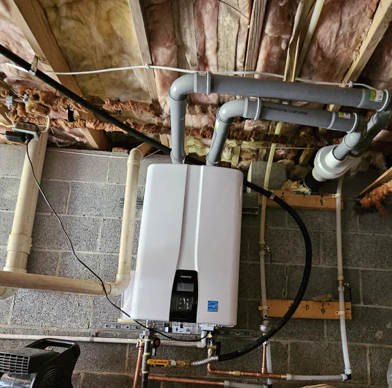 client photo water heater installation