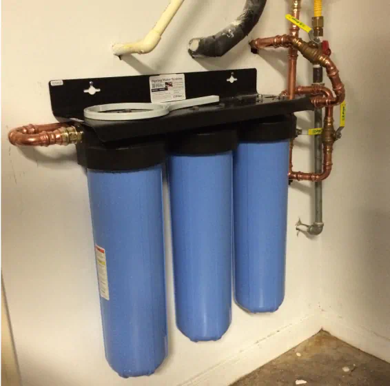 newly installed water filtration
